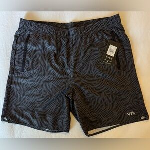 NWT RVCA Men's Yogger Stretch Elastic Waist Shorts 17"
